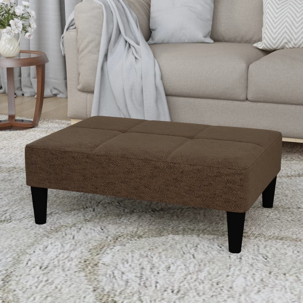 vidaXL Hocker Braun Mikrofasergewebe