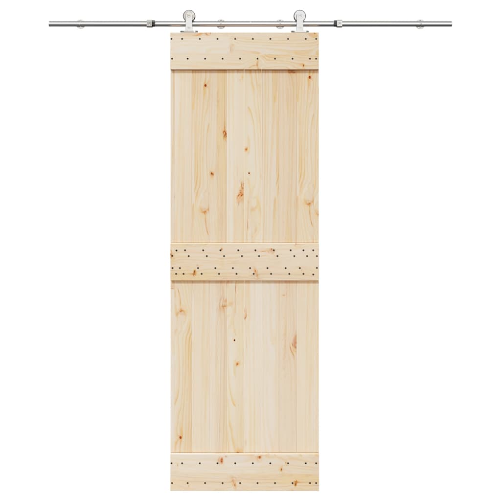 vidaXL Schiebetür-Beschlagsatz 183 cm Edelstahl Silbern