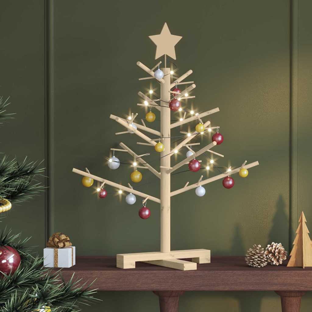 vidaXL Holz Weihnachtsbaum mit Ständer Natur 75 cm Massivholz Kiefer vidaXL Holz Weihnachtsbaum mit Ständer Natur 75 cm Massivholz Kiefer
