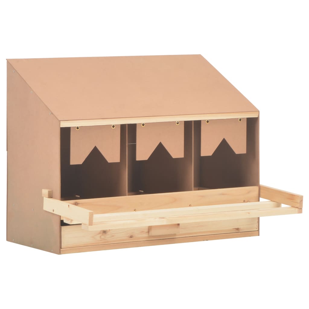 vidaXL 3er Legenest 72x33x54 cm Massivholz Kiefer