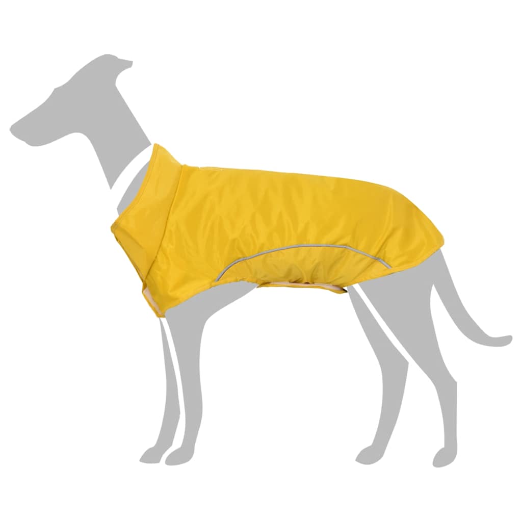 vidaXL Hunde Regenmantel mit Reflexstreifen Polyester Gelb L