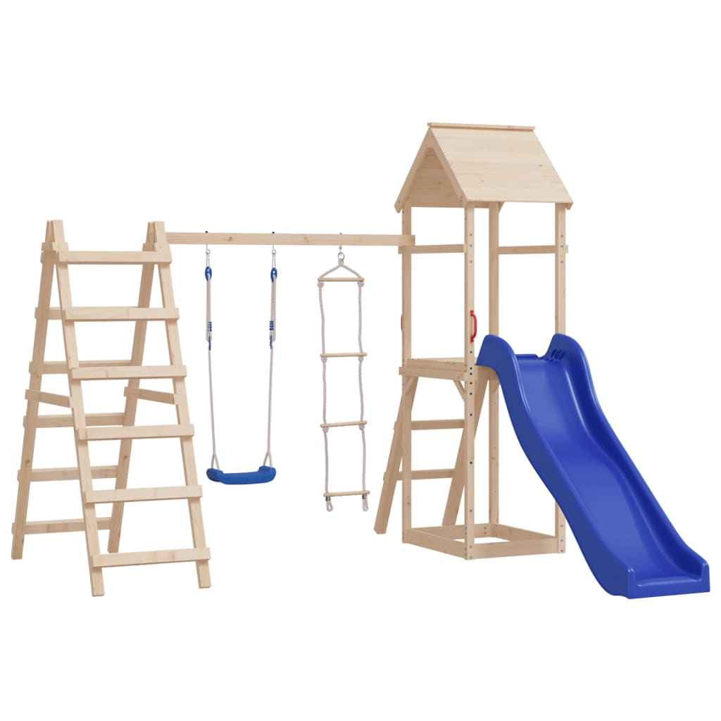   vidaXL Schaukelsitz mit Seilleiter Blau 37x15 cm PE
