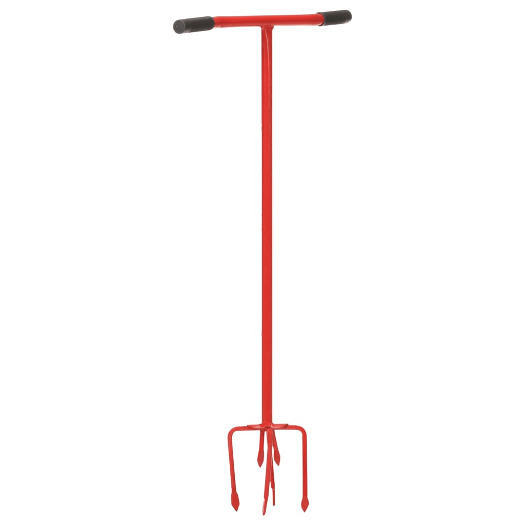 vidaXL Gartenkralle Rot Stahl