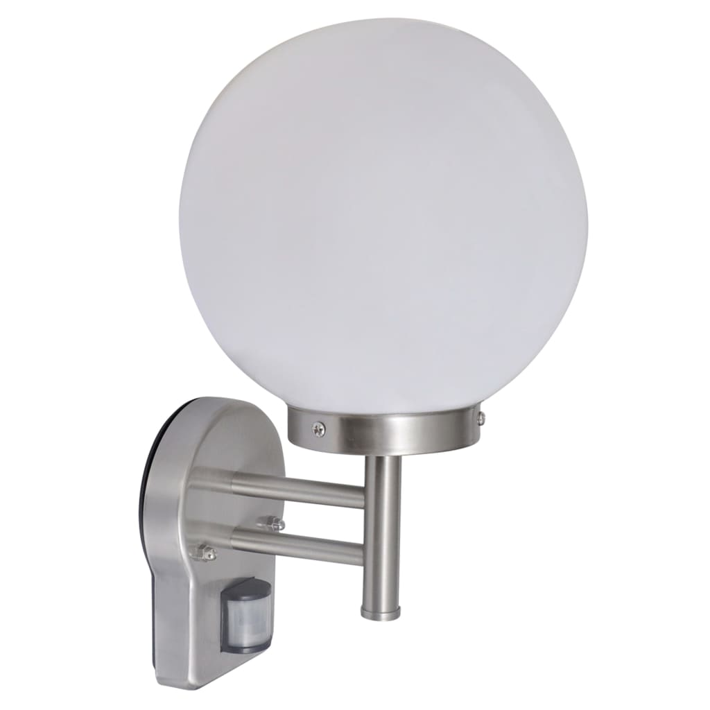 Kugelförmige Edelstahl-Wandlampe mit dem Sensor Kugelförmige Edelstahl-Wandlampe mit dem Sensor