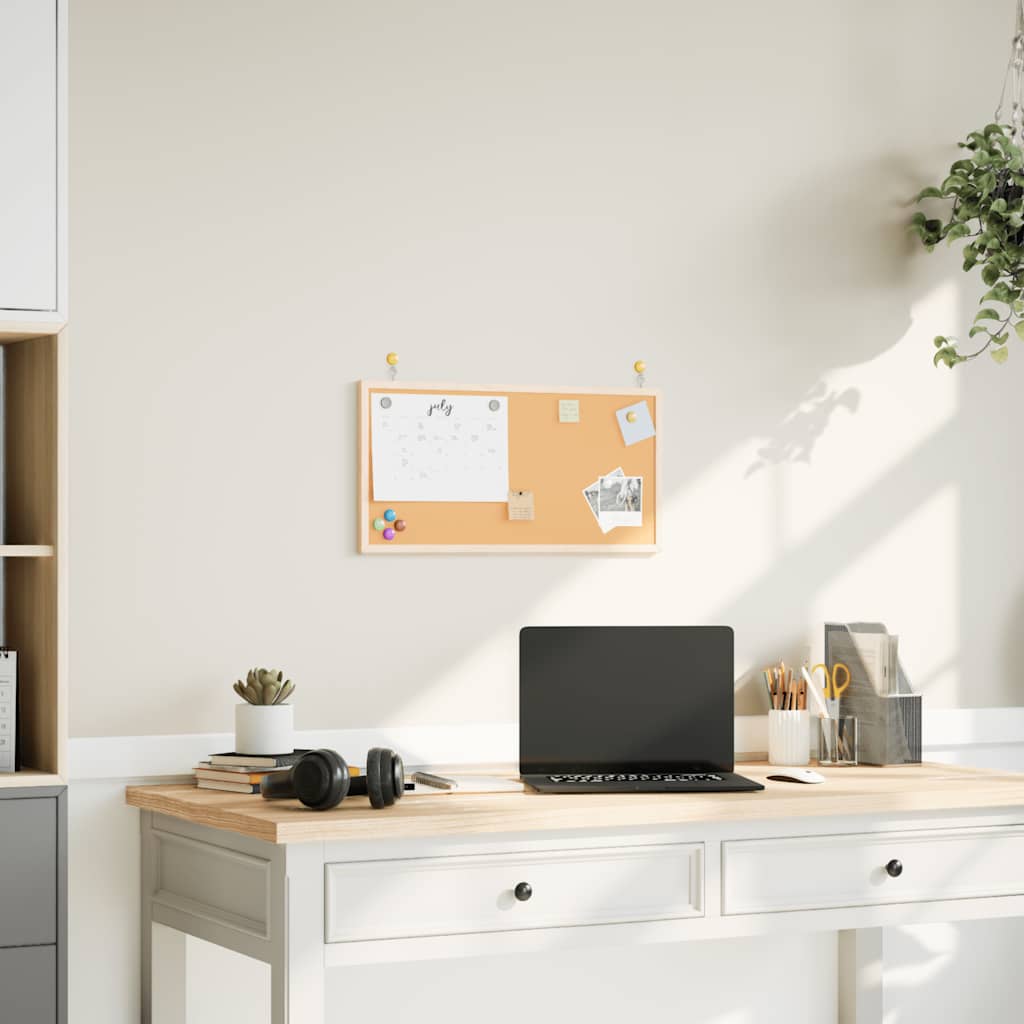 vidaXL Korktafel mit massivem Kiefernholzrahmen 60x30 cm