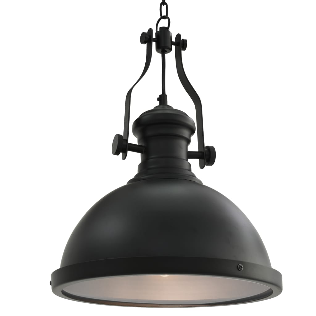   vidaXL Deckenleuchte Schwarz Rund E27