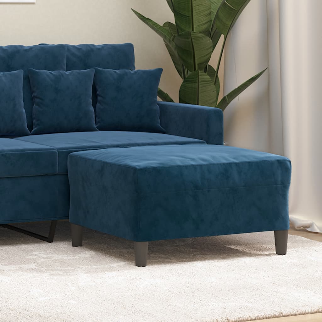 vidaXL Fußhocker Blau 70x55x41 cm Samt