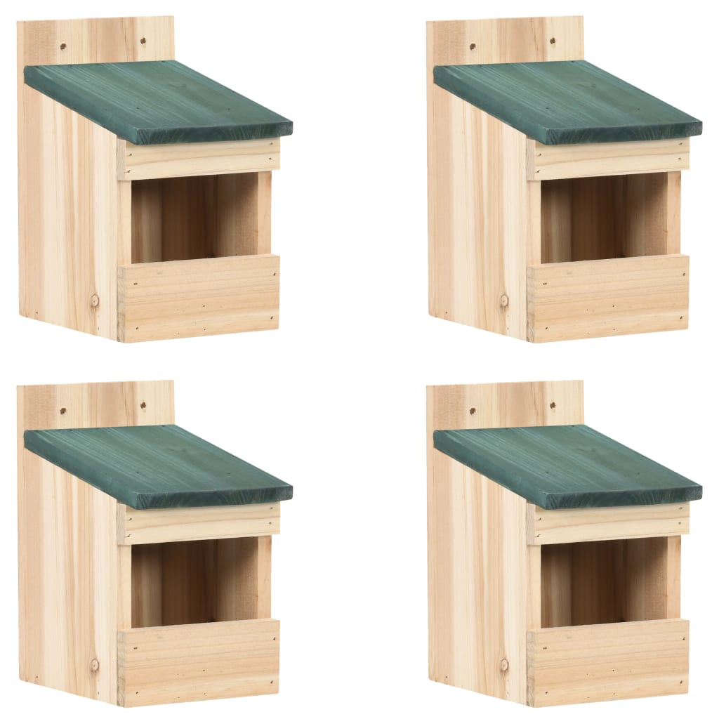 vidaXL Vogelhäuser 4 Stk. 12x16x20 cm Tannenholz 