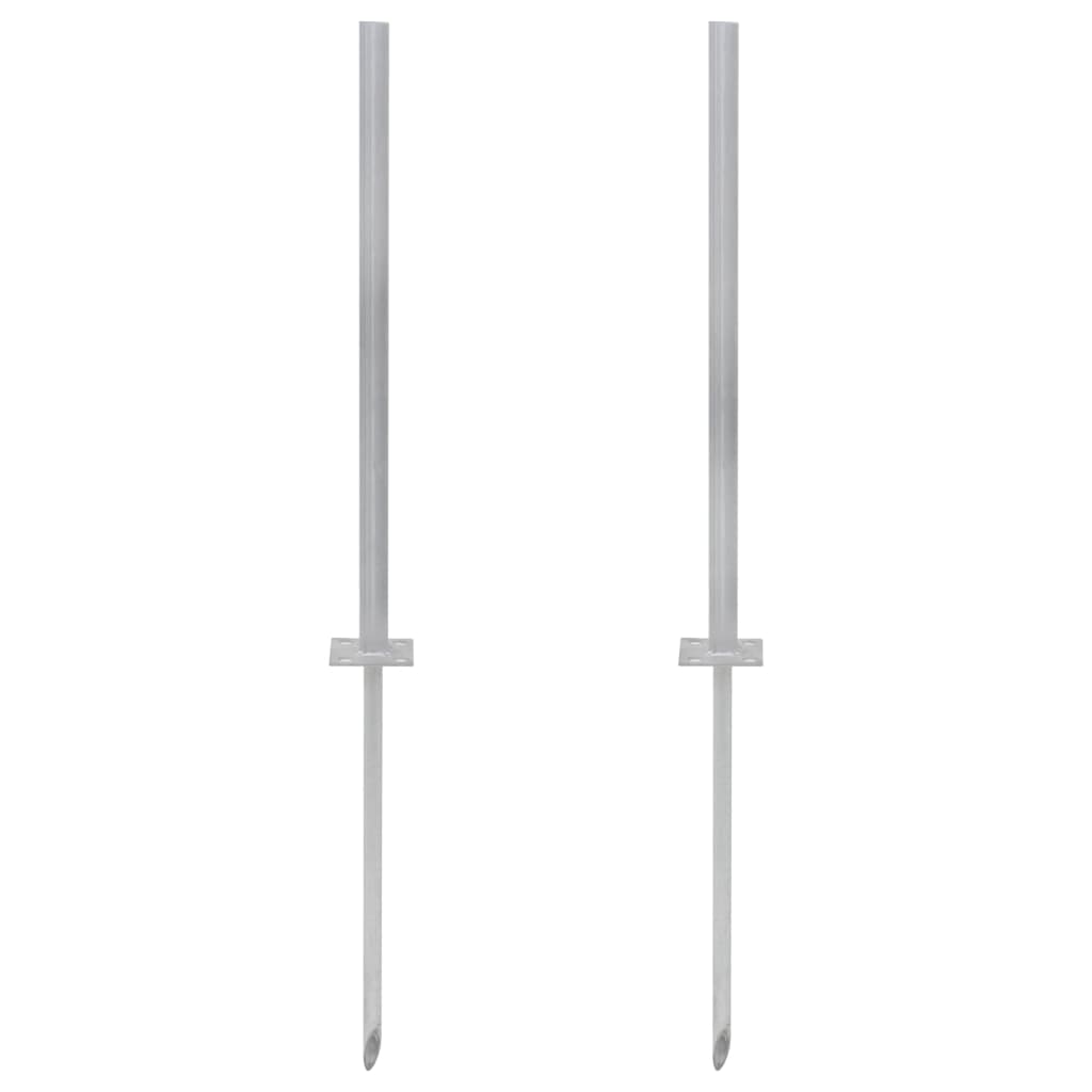 vidaXL Ersatz-Stahlfüße 2 Stk. 115 cm Silbern
