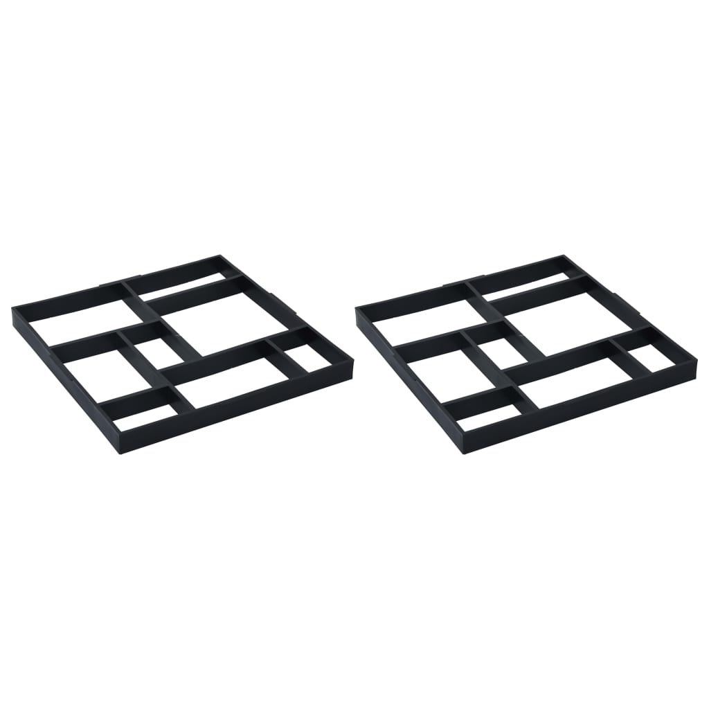 vidaXL Pflasterformen 2 Stk. 50,4 x 50,4 x 4,3 cm Kunststoff