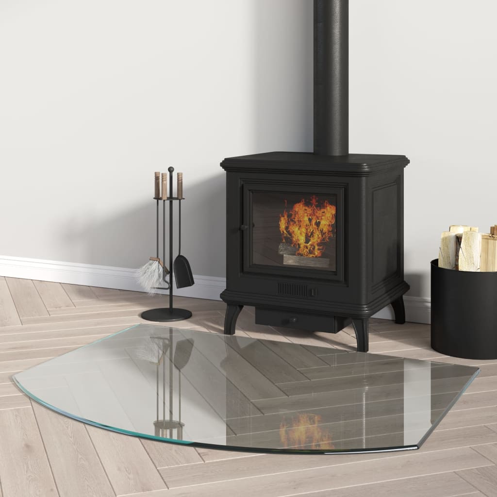 vidaXL Kaminofen Glasplatte 80x60 cm