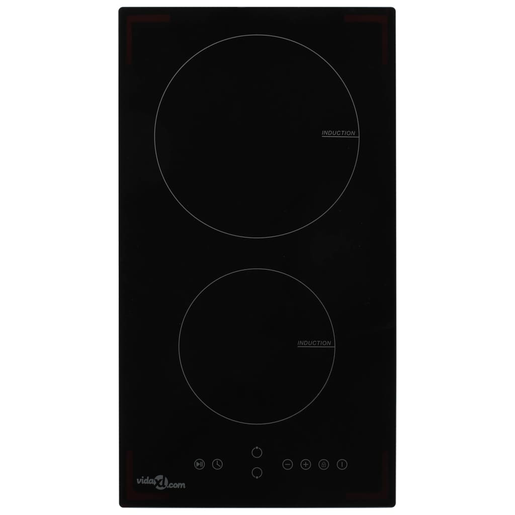 vidaXL Induktionskochfeld mit 2 Platten Touch Control Glas 3500 W 