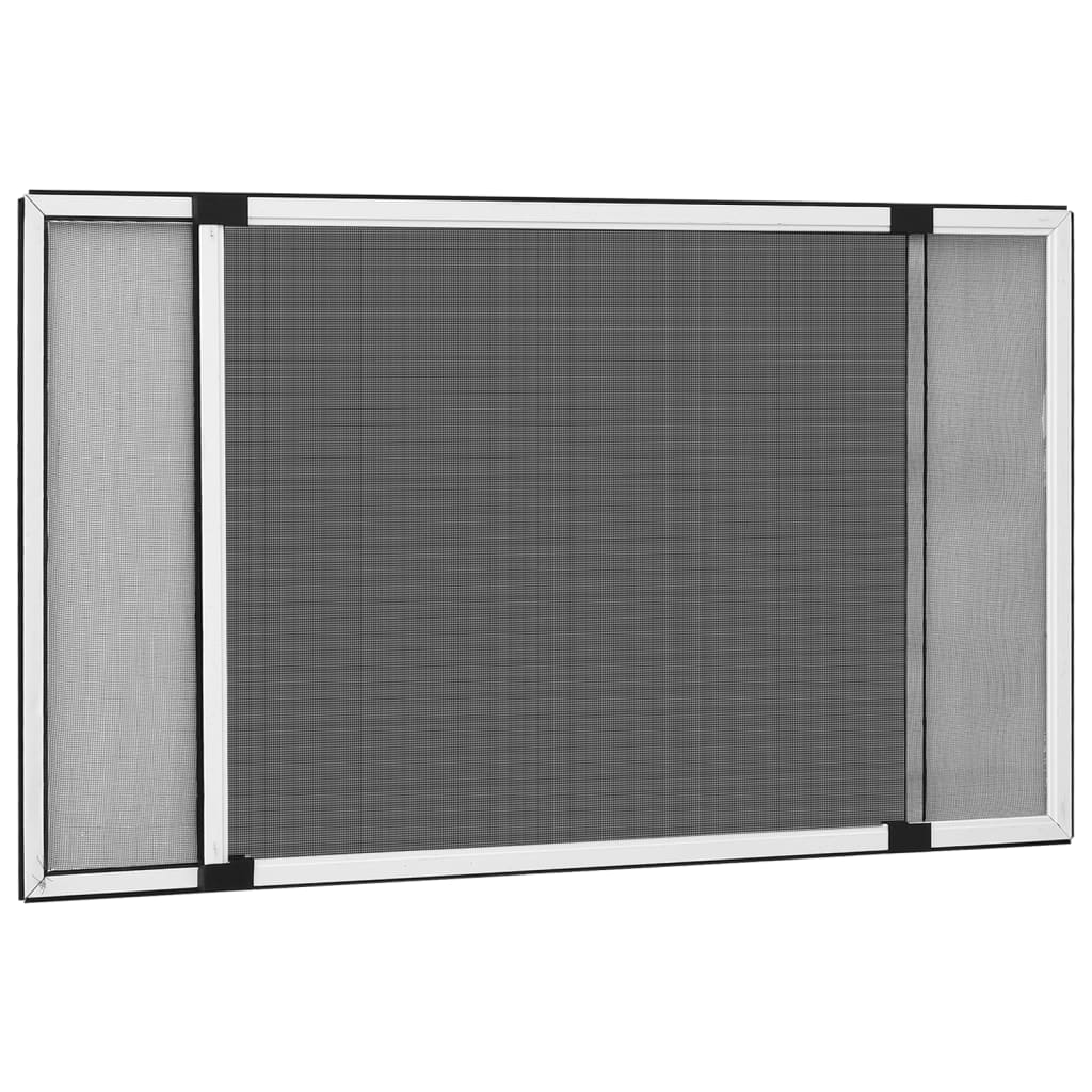 vidaXL Ausziehbarer Insektenschutz für Fenster Weiß (75-143)x50 cm 