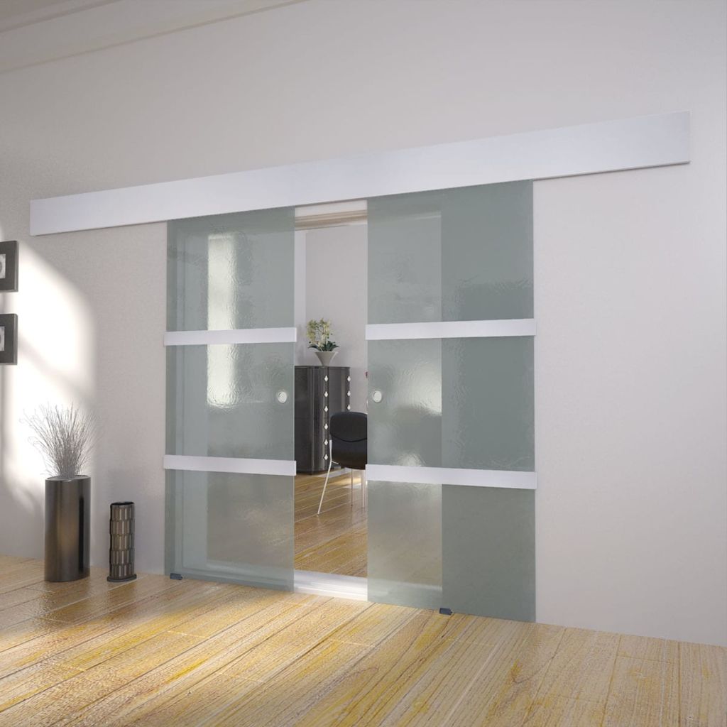vidaXL Doppelschiebetür Glas