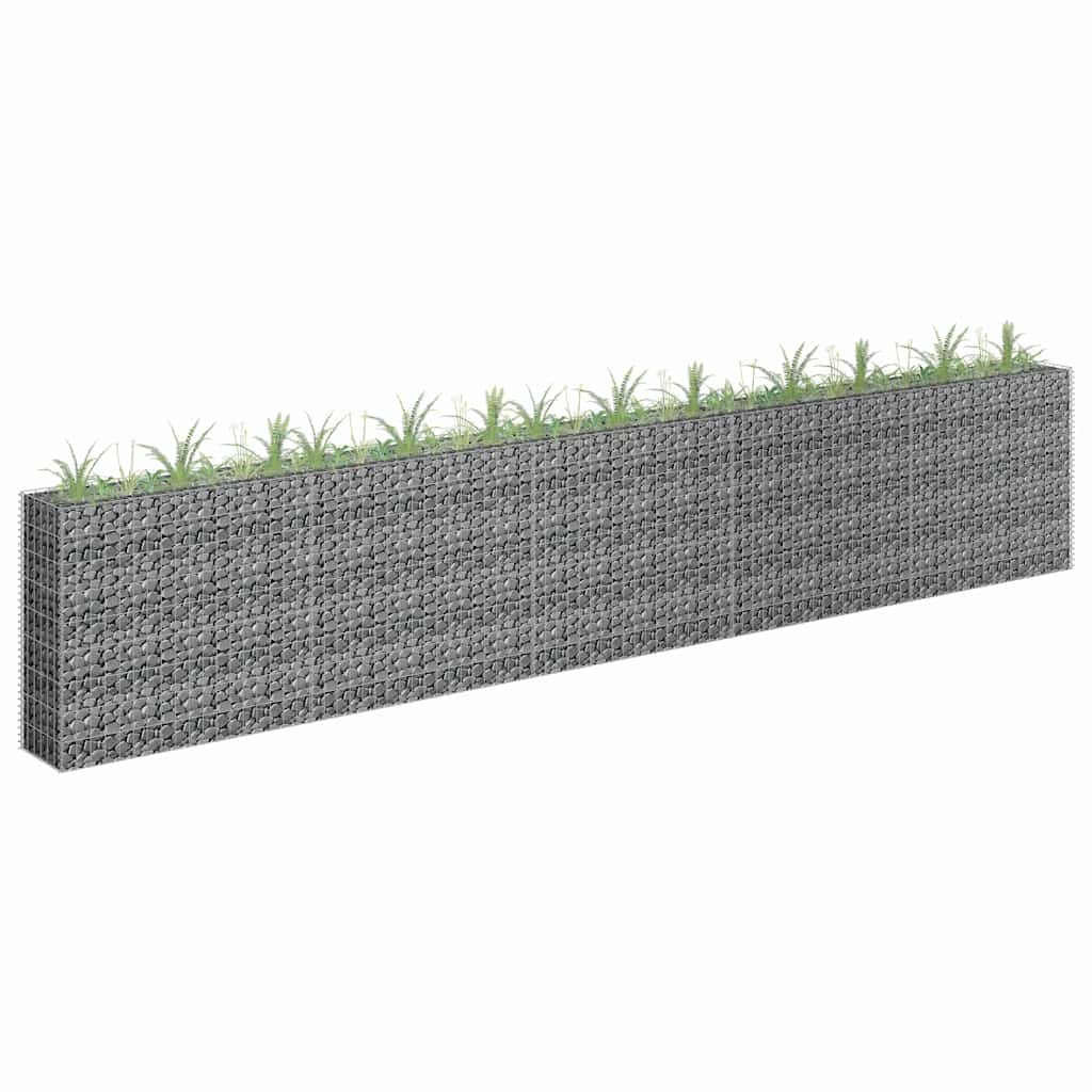  vidaXL Gabionen-Hochbeet Verzinkter Stahl 450×30×90 cm