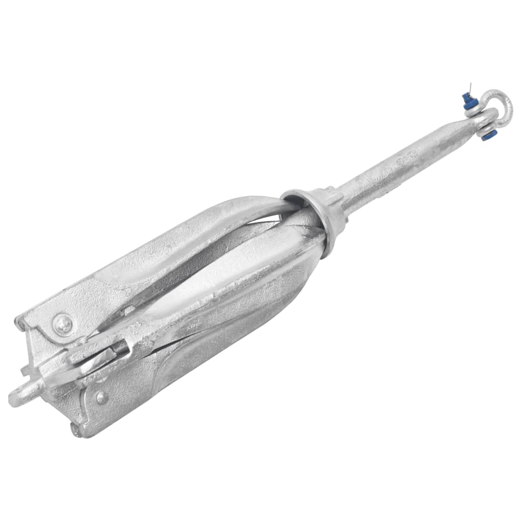 vidaXL Klappanker Silber 10 kg Feuerverzinktes Gusseisen