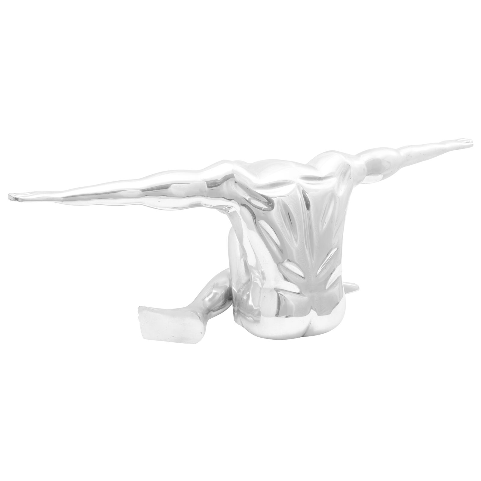 vidaXL Skulptur Silber 91.5x32x33 cm Aluminium Denker