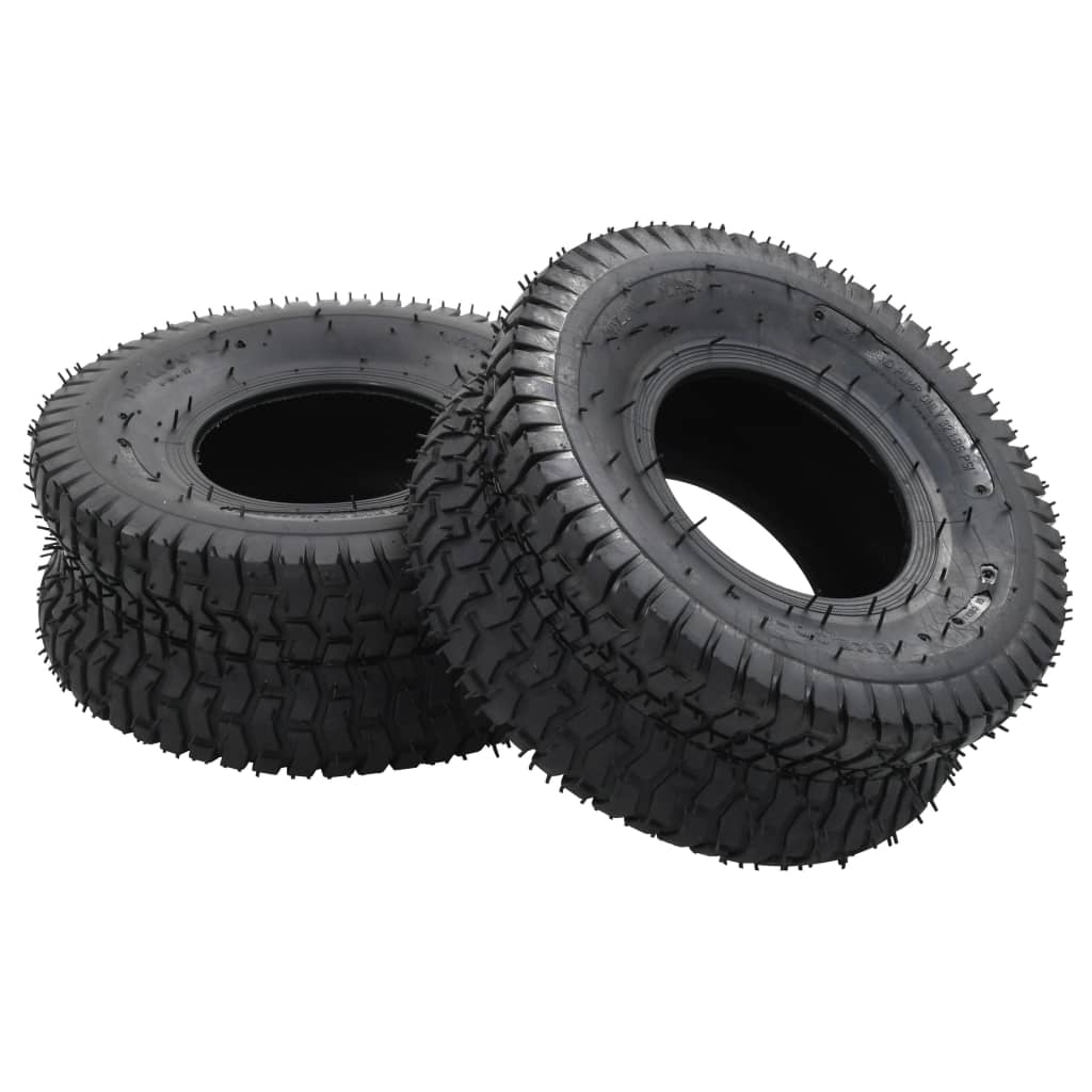 vidaXL Schubkarrenreifen 2 Stk. 15x6.00-6 4PR Gummi 