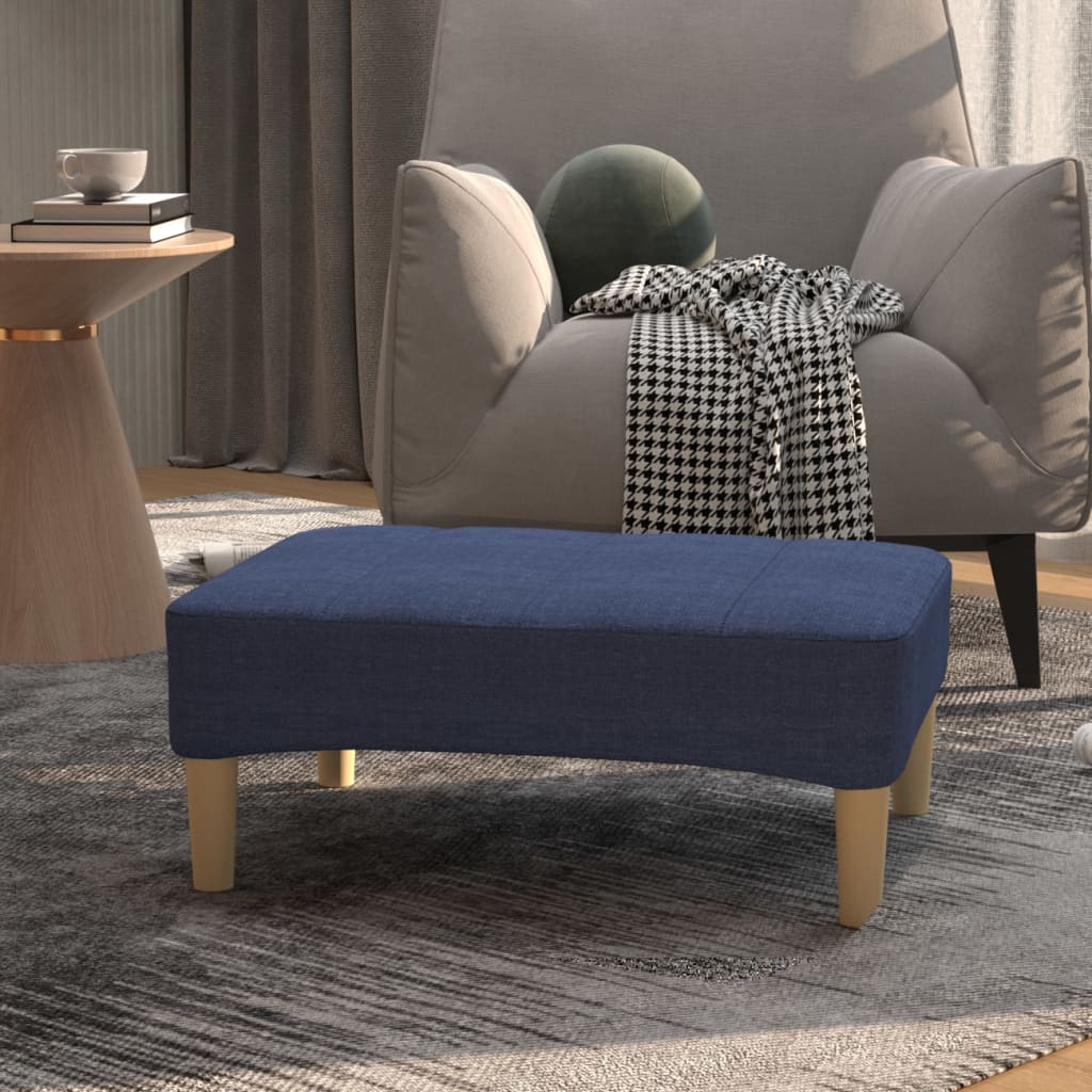 vidaXL Fußhocker Blau 78x56x32 cm Stoff