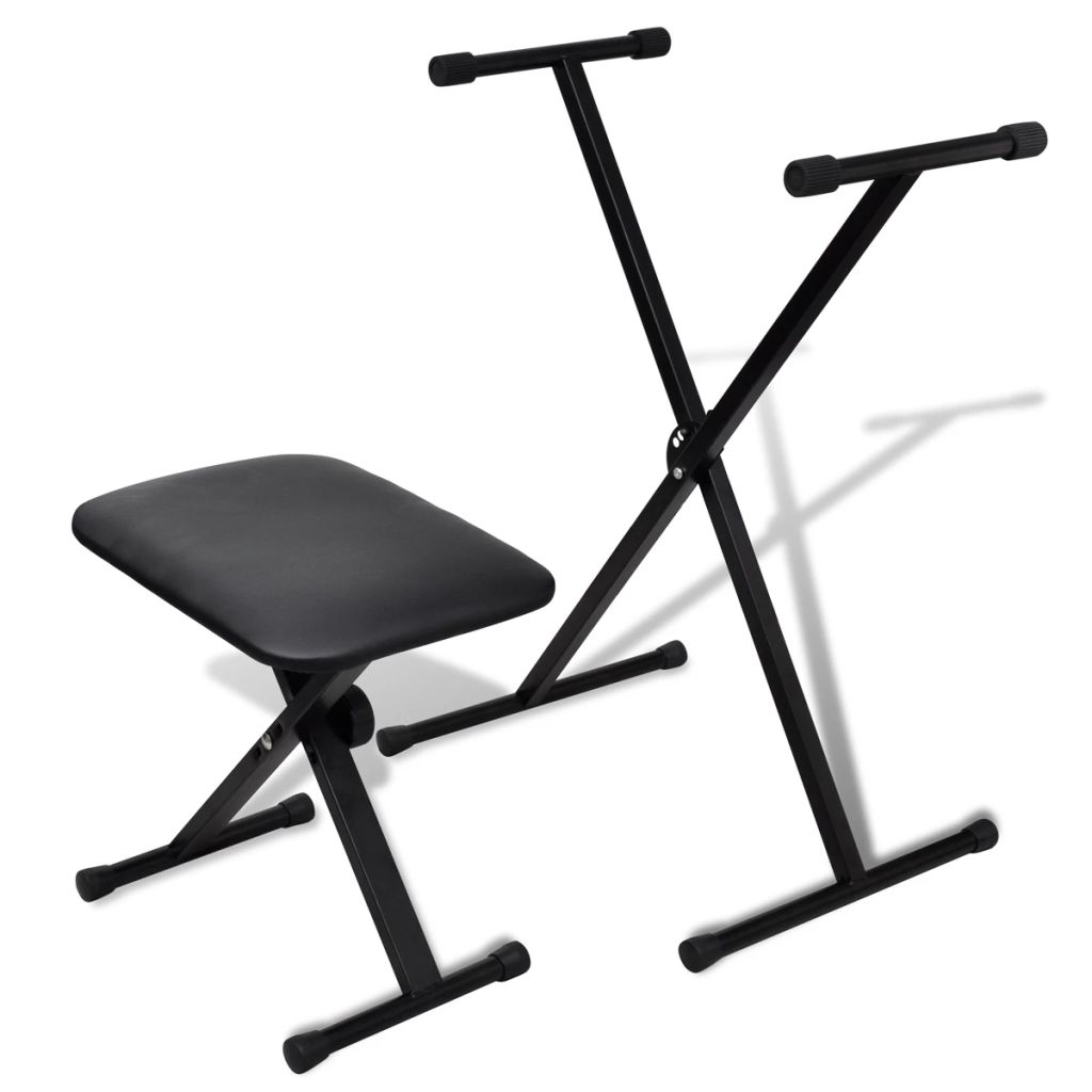 Keyboardständer- und Hocker-Set Verstellbar  