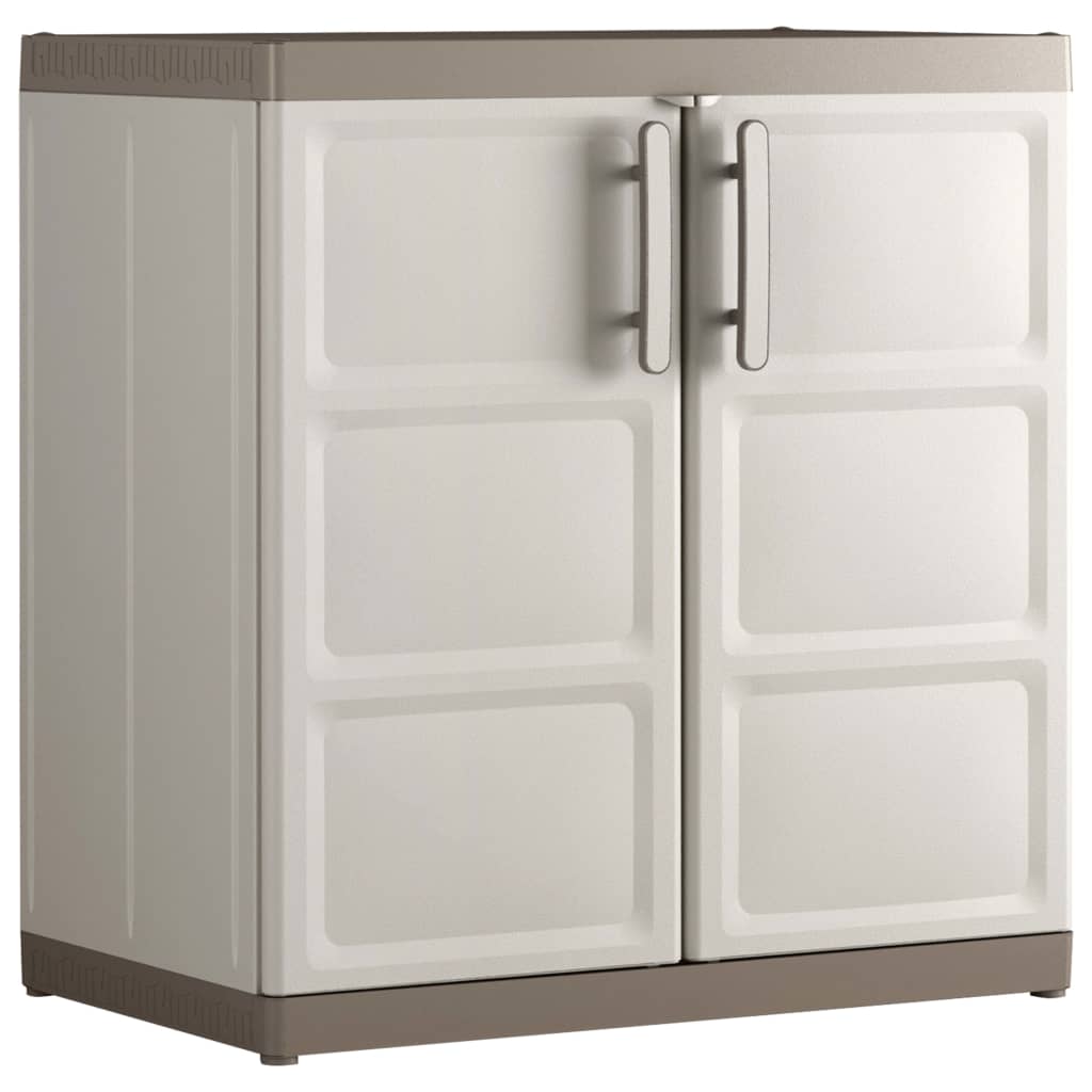 Keter Lagerschrank Excellence XL Niedrig Beige und Taupe 93 cm 