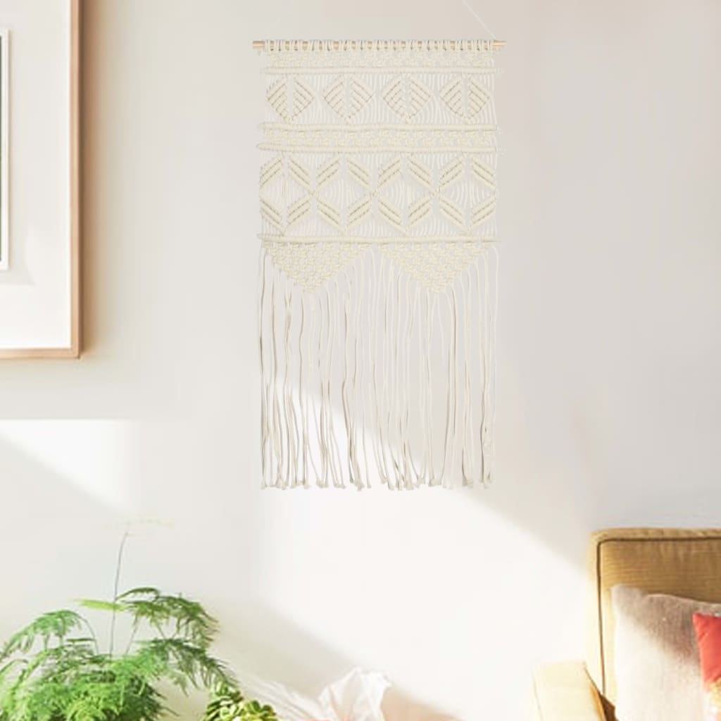 vidaXL Makramee Wandbehang 40x80 cm Baumwolle