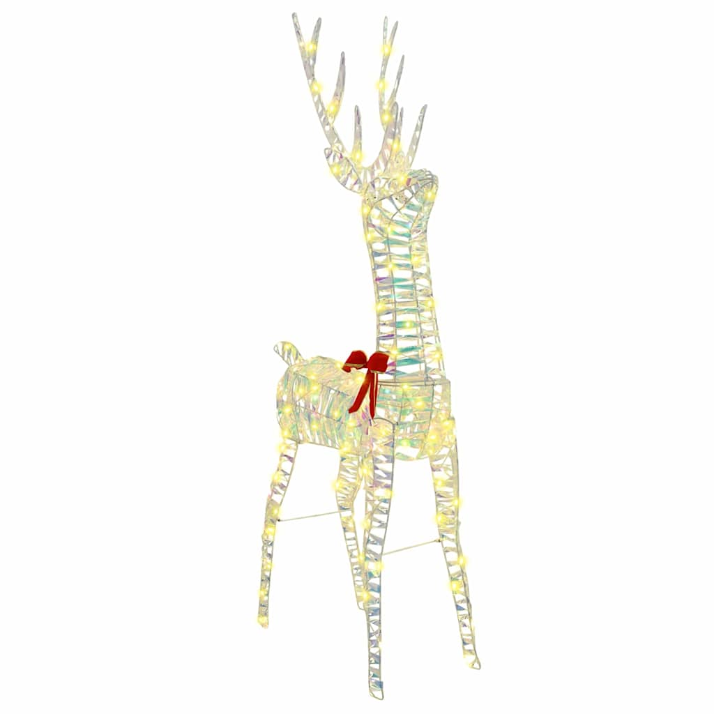 vidaXL 3D Rentier Warmweiß 128 cm PET