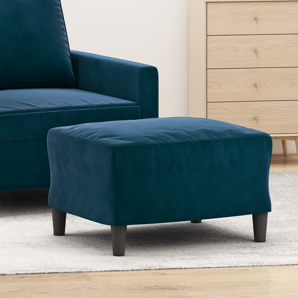 vidaXL Fußhocker Blau 60x50x41 cm Samt