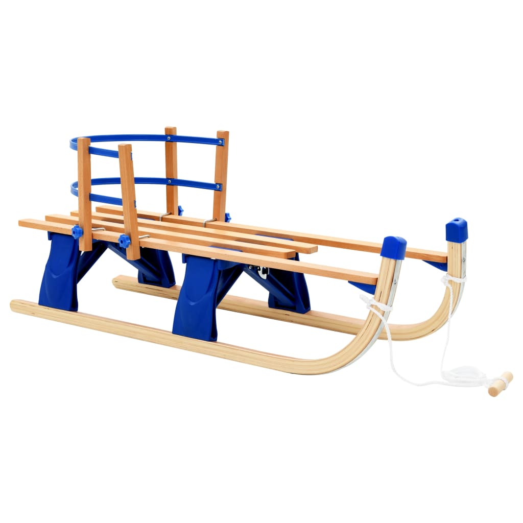  vidaXL Klappschlitten mit Rückenlehne Holz 119 cm  