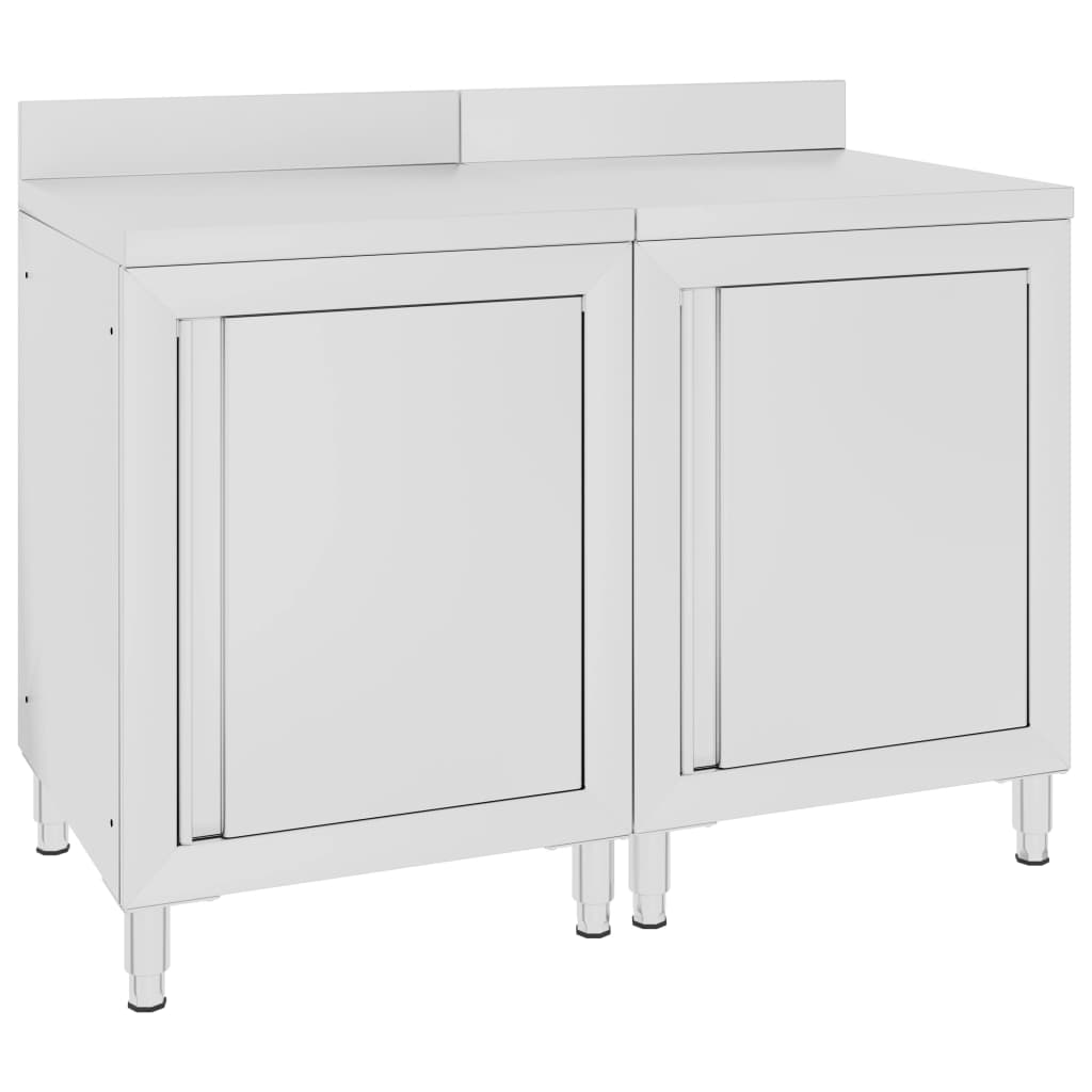 vidaXL Arbeitsschrank 120x60x96 cm Edelstahl 
