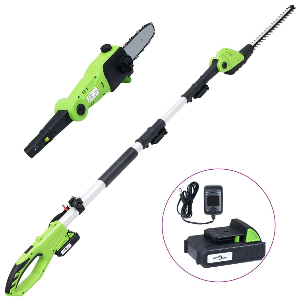 vidaXL 2-in-1 Teleskop-Heckenschere & Säge + Akku 20V 1500 mAh Li-Ion