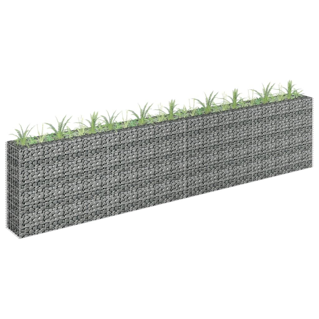  vidaXL Gabionen-Hochbeet Verzinkter Stahl 360×30×90 cm