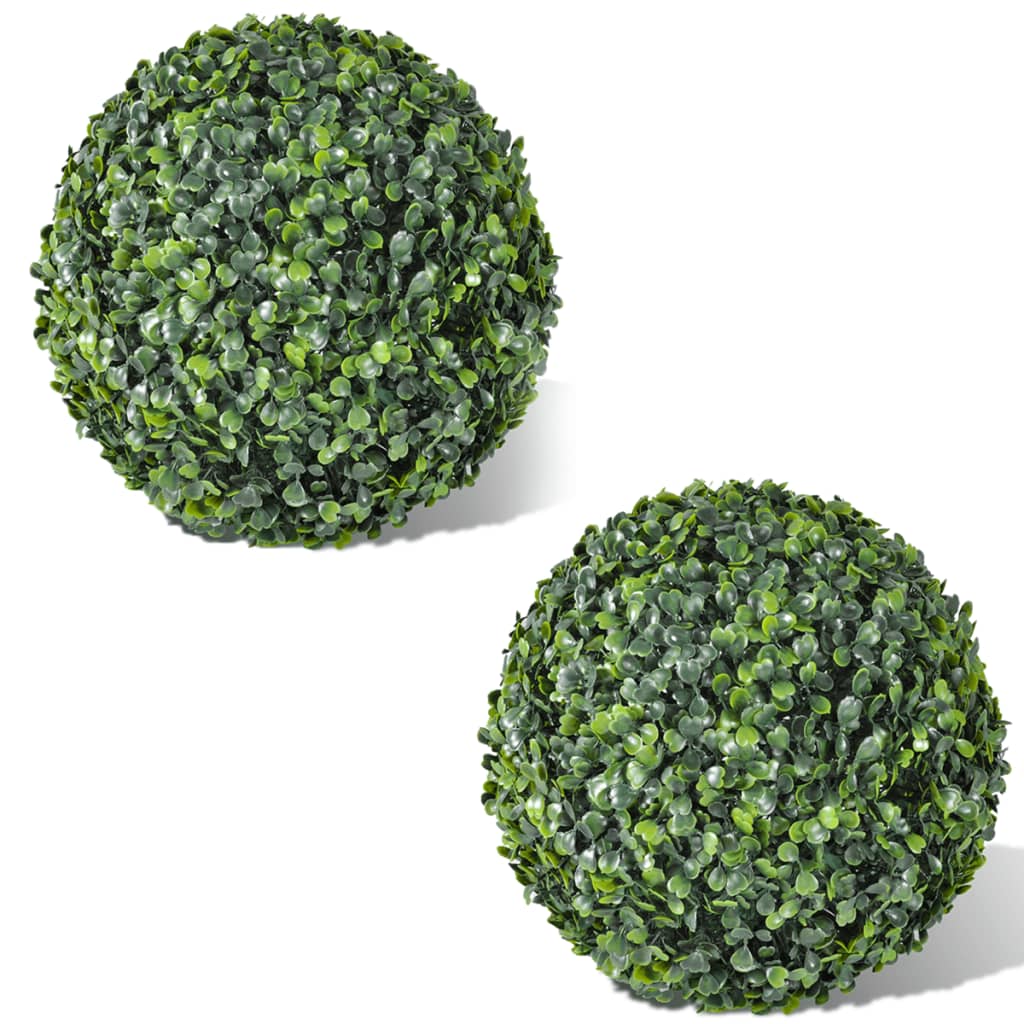 vidaXL  Kunstpflanze Buchsbaum Kugelform 2 Stück 35 cm