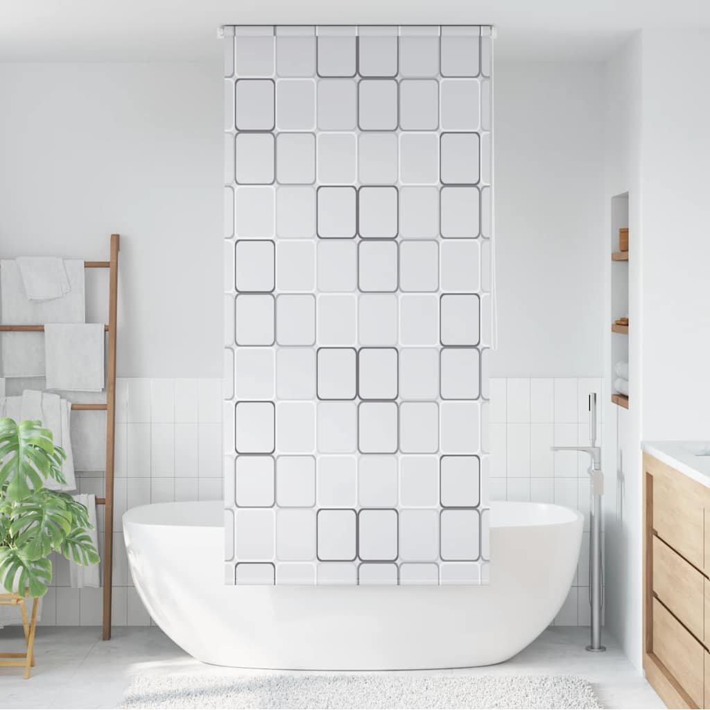 vidaXL Duschrollo 120x240 cm Quadratmuster
