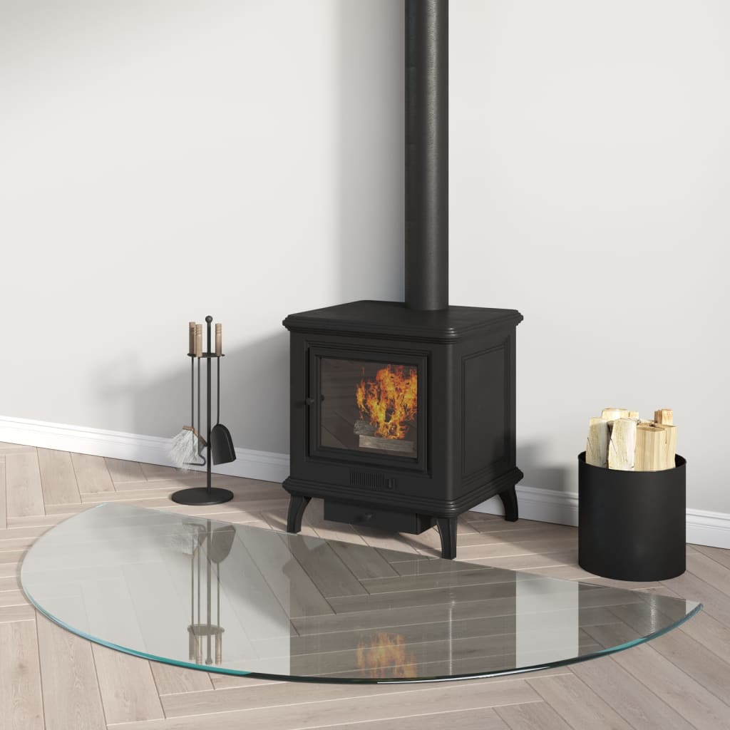 vidaXL Funkenschutzplatte Glas Halbrund 1200x600 mm