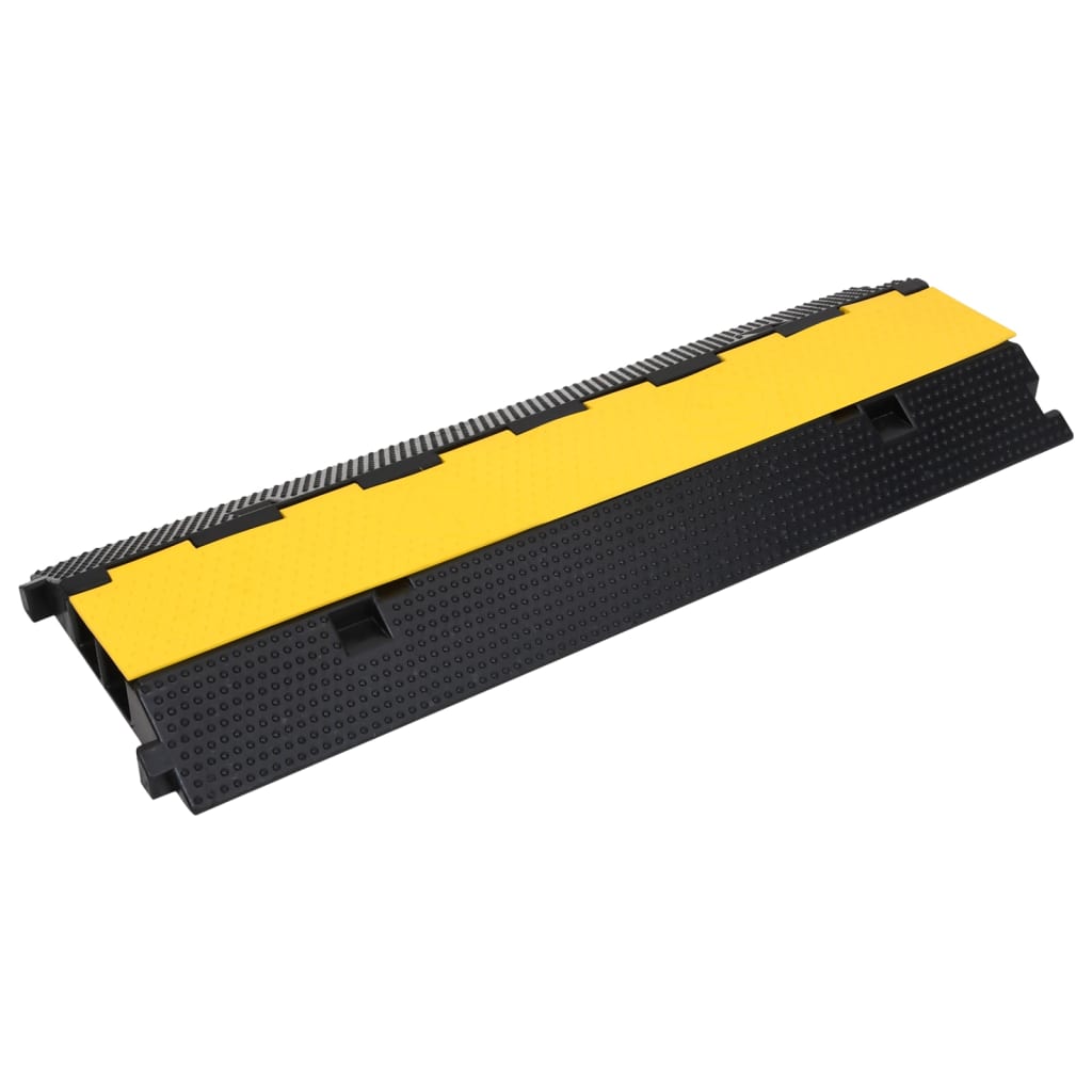 vidaXL Kabelbrücke 2 Kanäle Gummi 100 cm