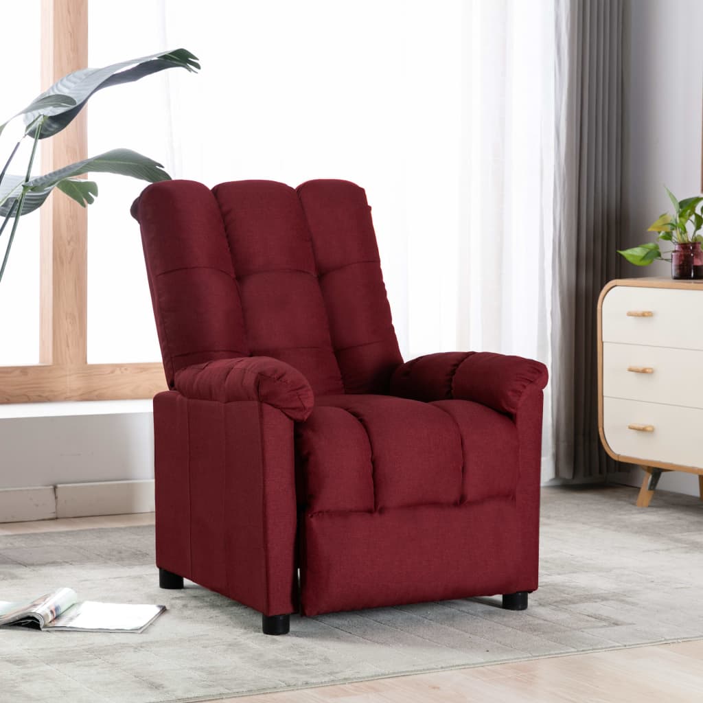  vidaXL Relaxsessel Weinrot Stoff