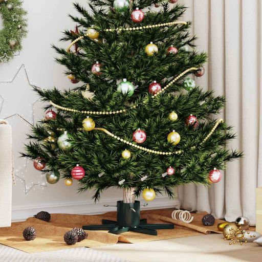 vidaXL Weihnachtsbaumständer 1.73 Grün 49 x 49 x 15,5 cm Stahl