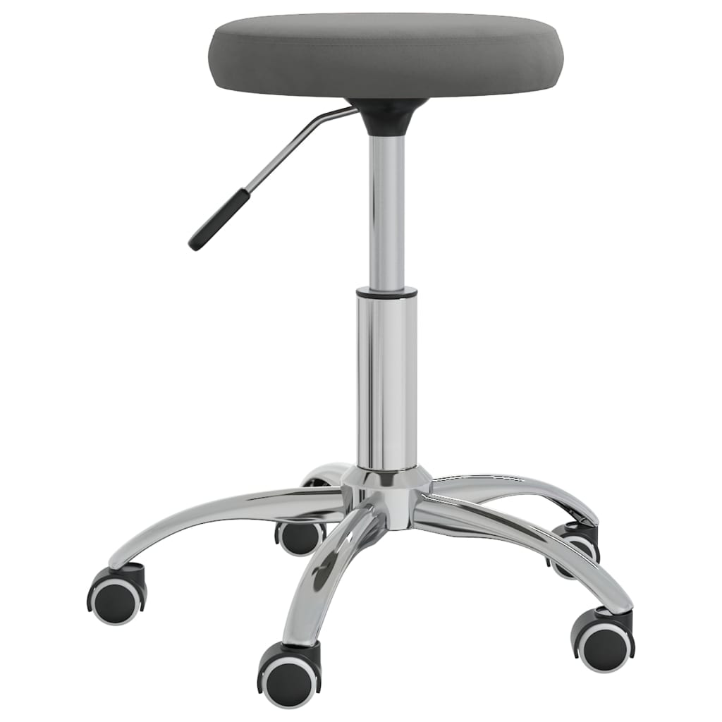 vidaXL Massagehocker Samt Dunkelgrau