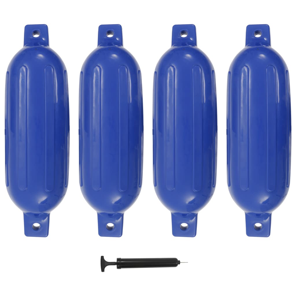 vidaXL Bootsfender 4 Stk. Blau 58,5x16,5 cm PVC