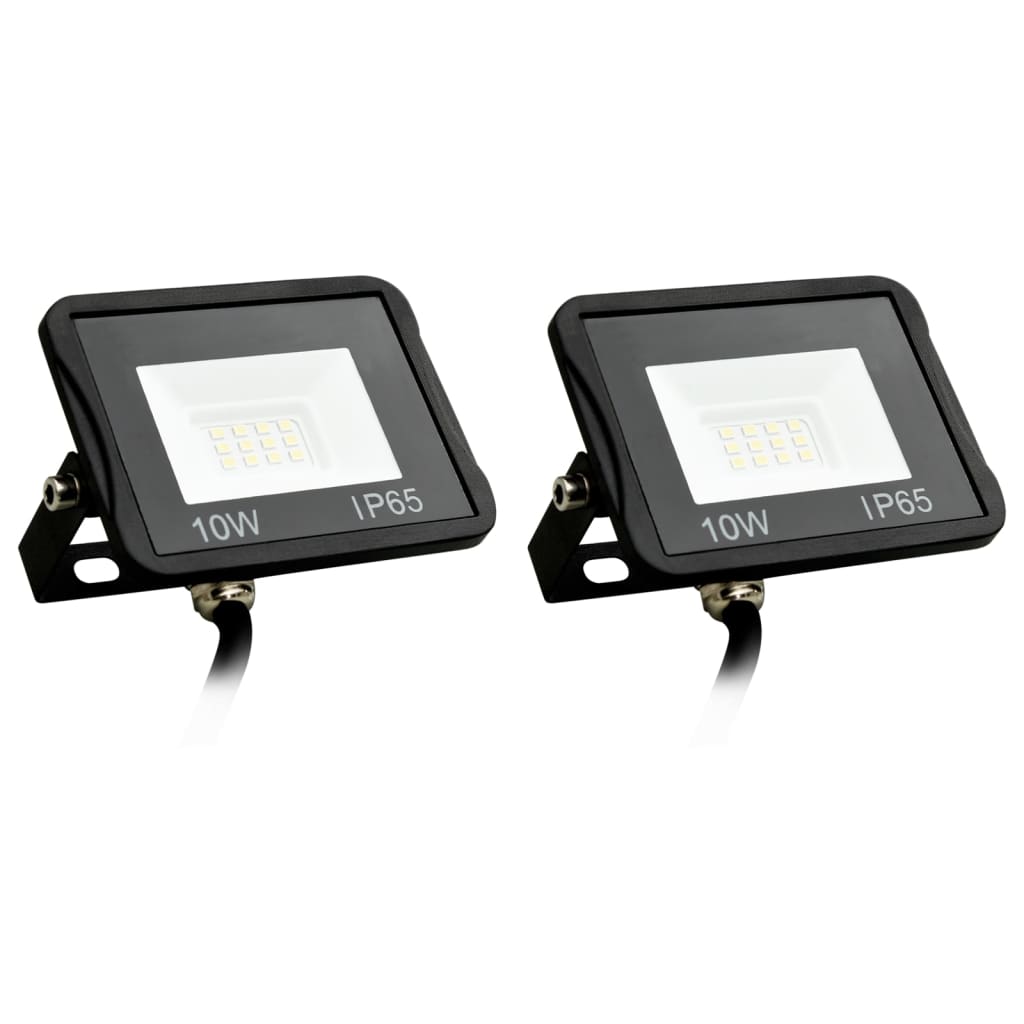 vidaXL LED-Fluter 2 Stk. 10W Kaltweiß