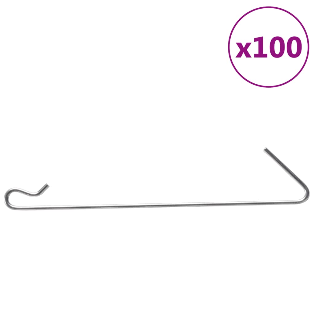vidaXL Gabionenhaken 100 Stk. Stahl