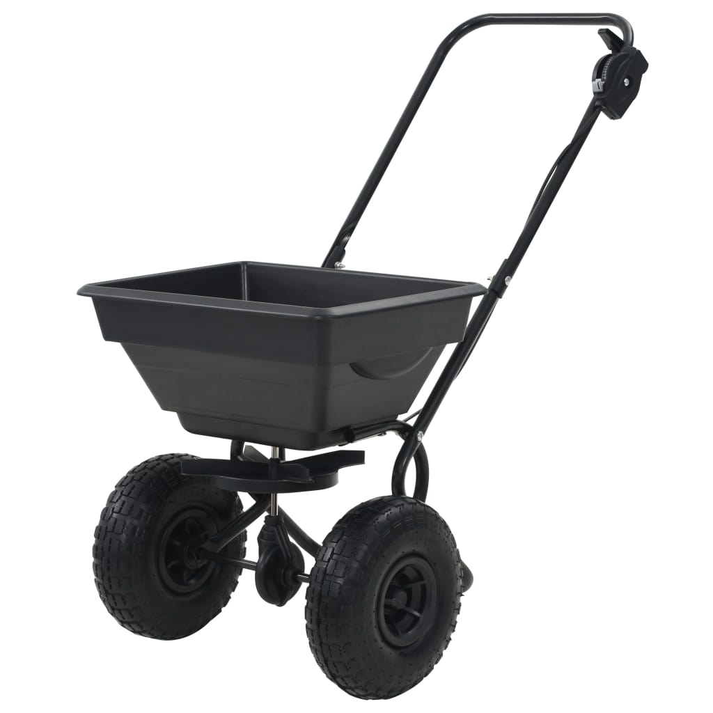 vidaXL Handstreuwagen Salzstreuer PVC und Stahl 92x46x70 cm 15 L