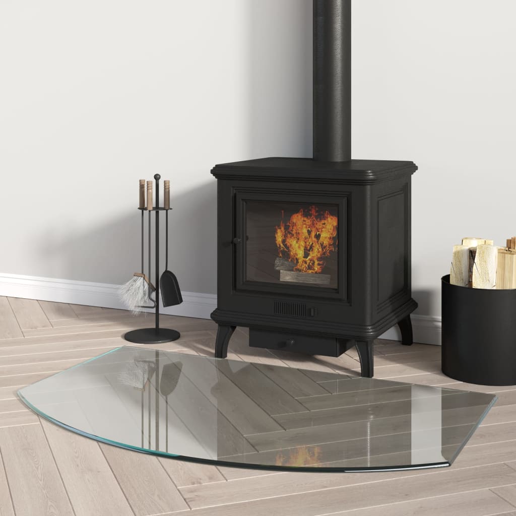 vidaXL Kaminofen Glasplatte 80x50 cm