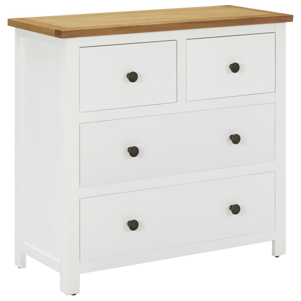 vidaXL Kommode 80x35x75 cm Massivholz Eiche  