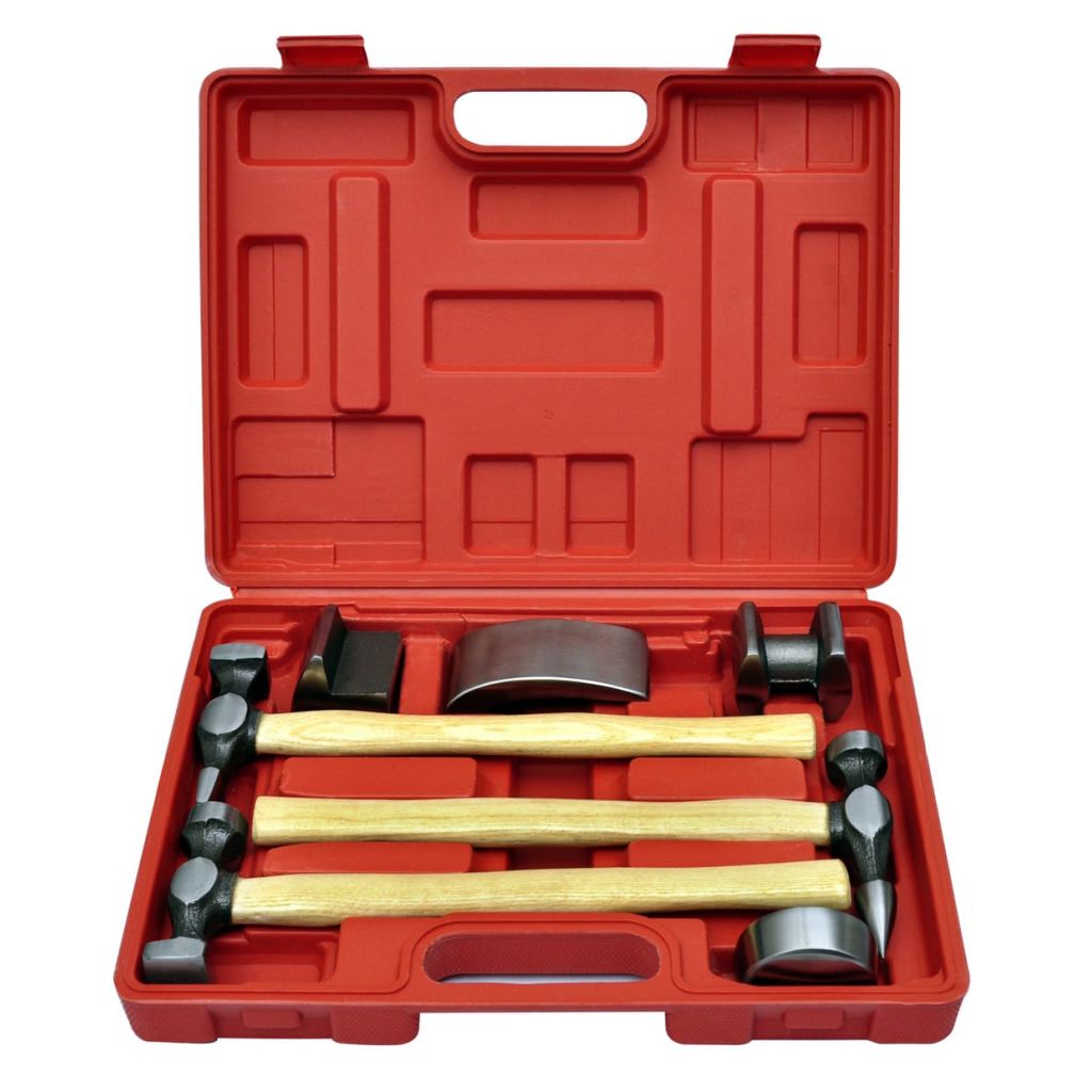vidaXL 7-tlg. Karosserie-Ausbeulset Ausbeulhammer Dellen-Reparatur-Set