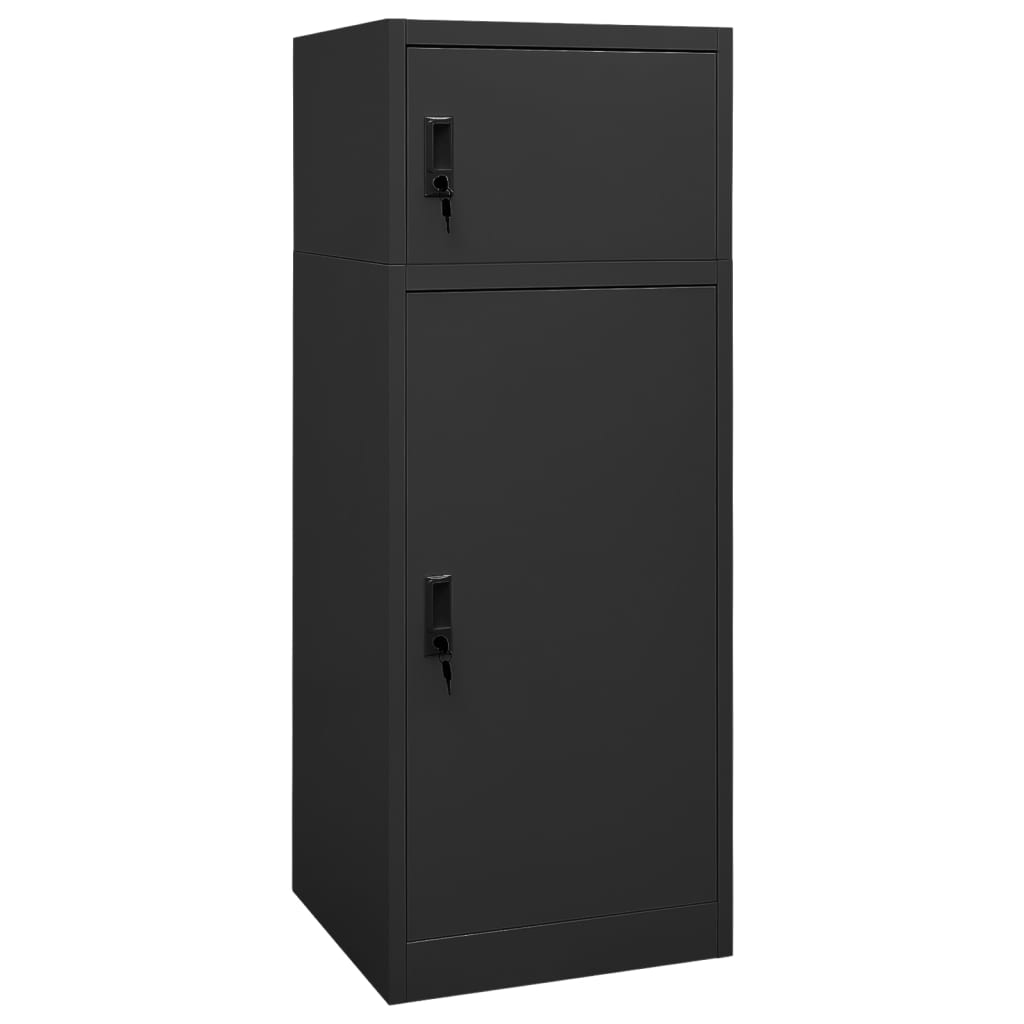 vidaXL Sattelschrank Anthrazit 53x53x140 cm Stahl   