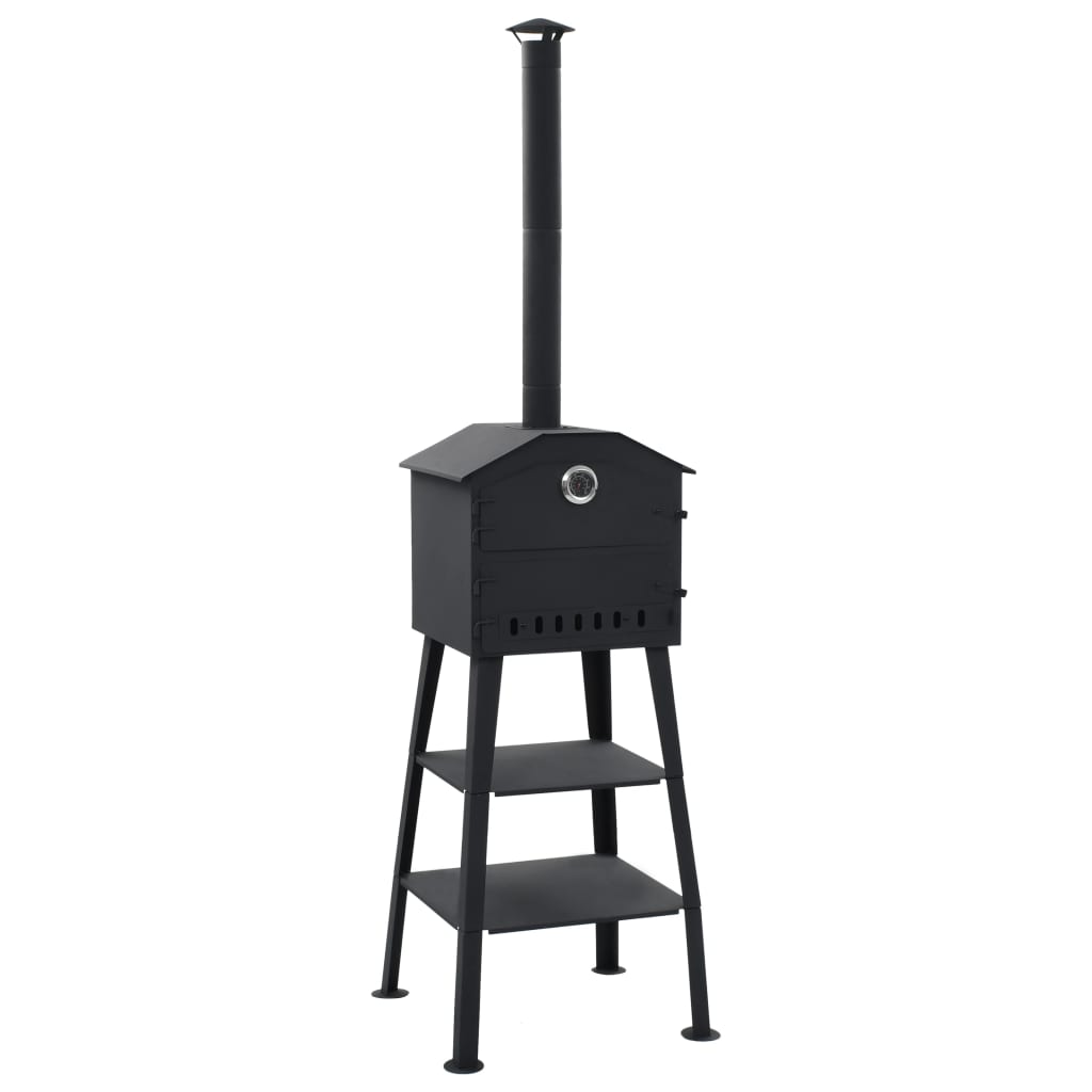 vidaXL Outdoor Pizzaofen Holzkohle mit 2 Schamottesteinen