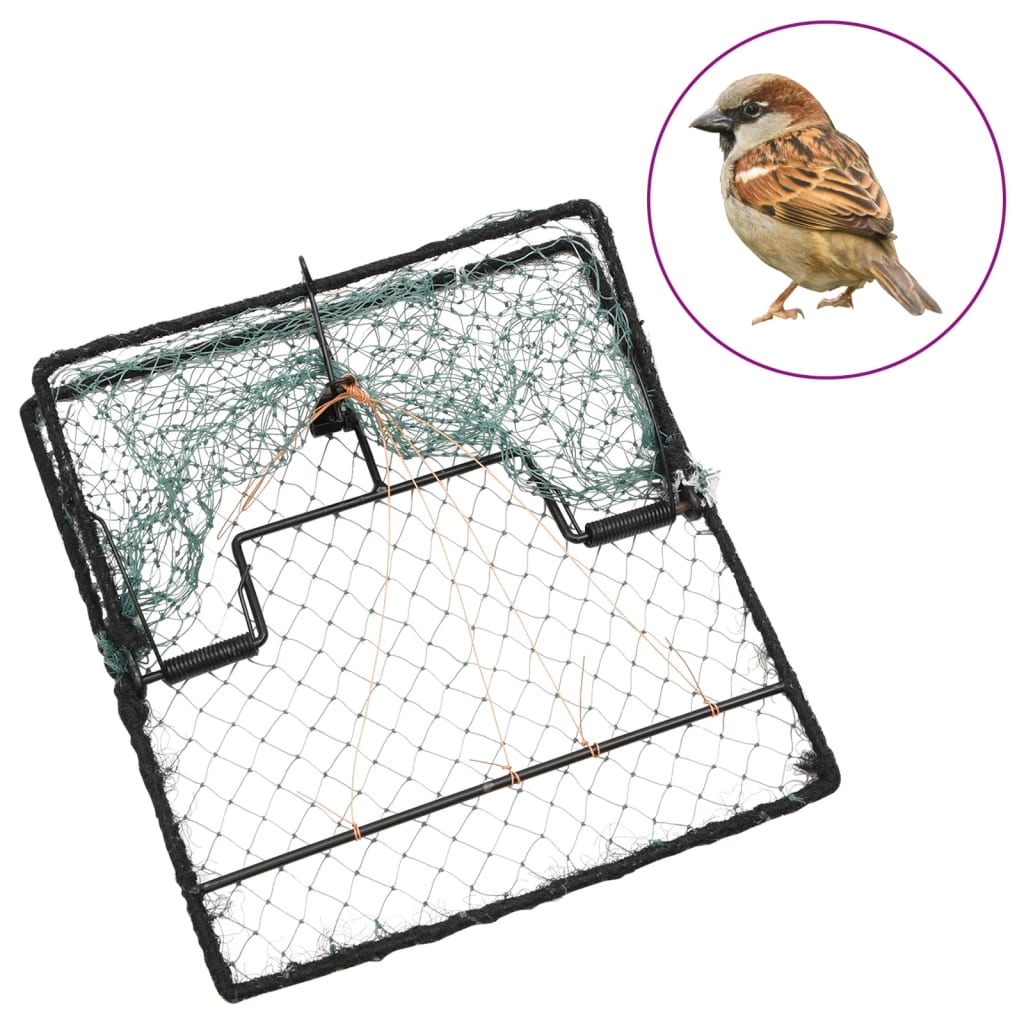 vidaXL Vogelfalle Grün 34x32 cm Stahl