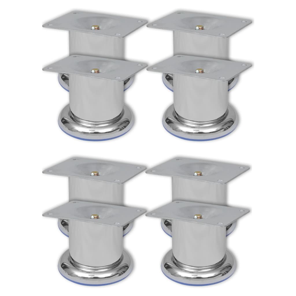 vidaXL Sofabeine 8 Stk. Rund Chrom 60 mm